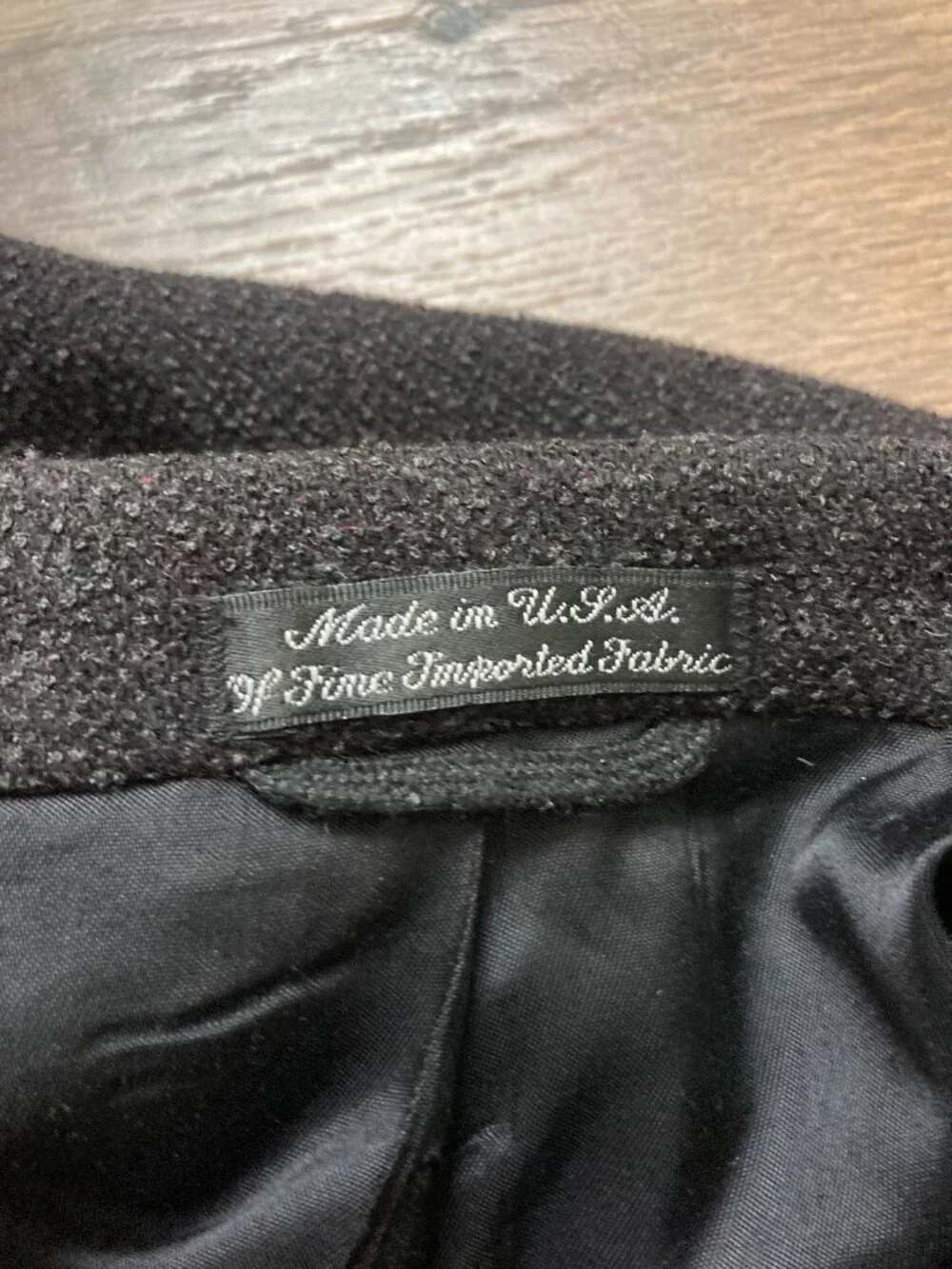 Kenneth Cole New York Men's Black Wool Blend Sport Coat Blazer 48R Estimated